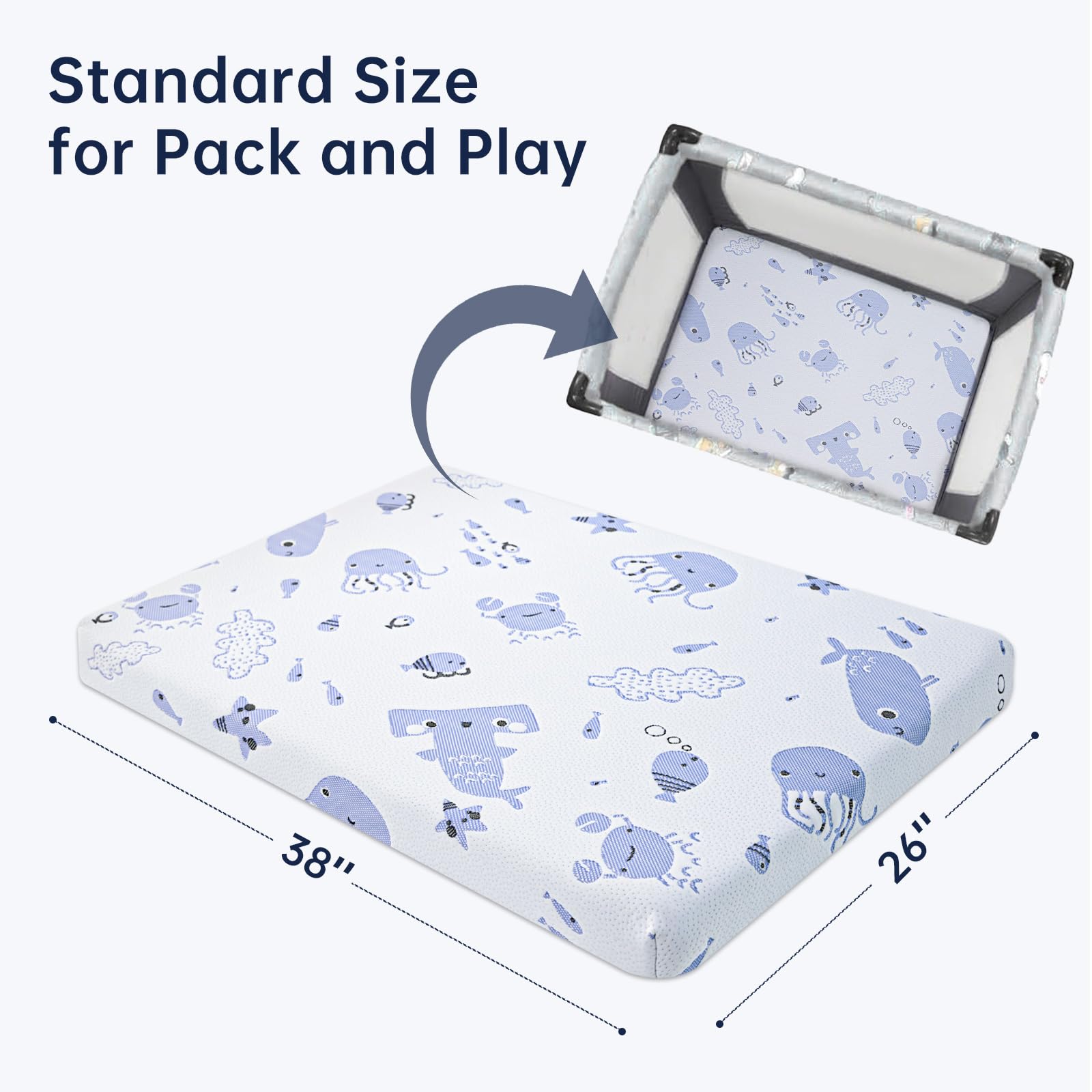 EZKLRWGF mattress-soft-gel-foam-layer offers gentle cushion for toddlers.