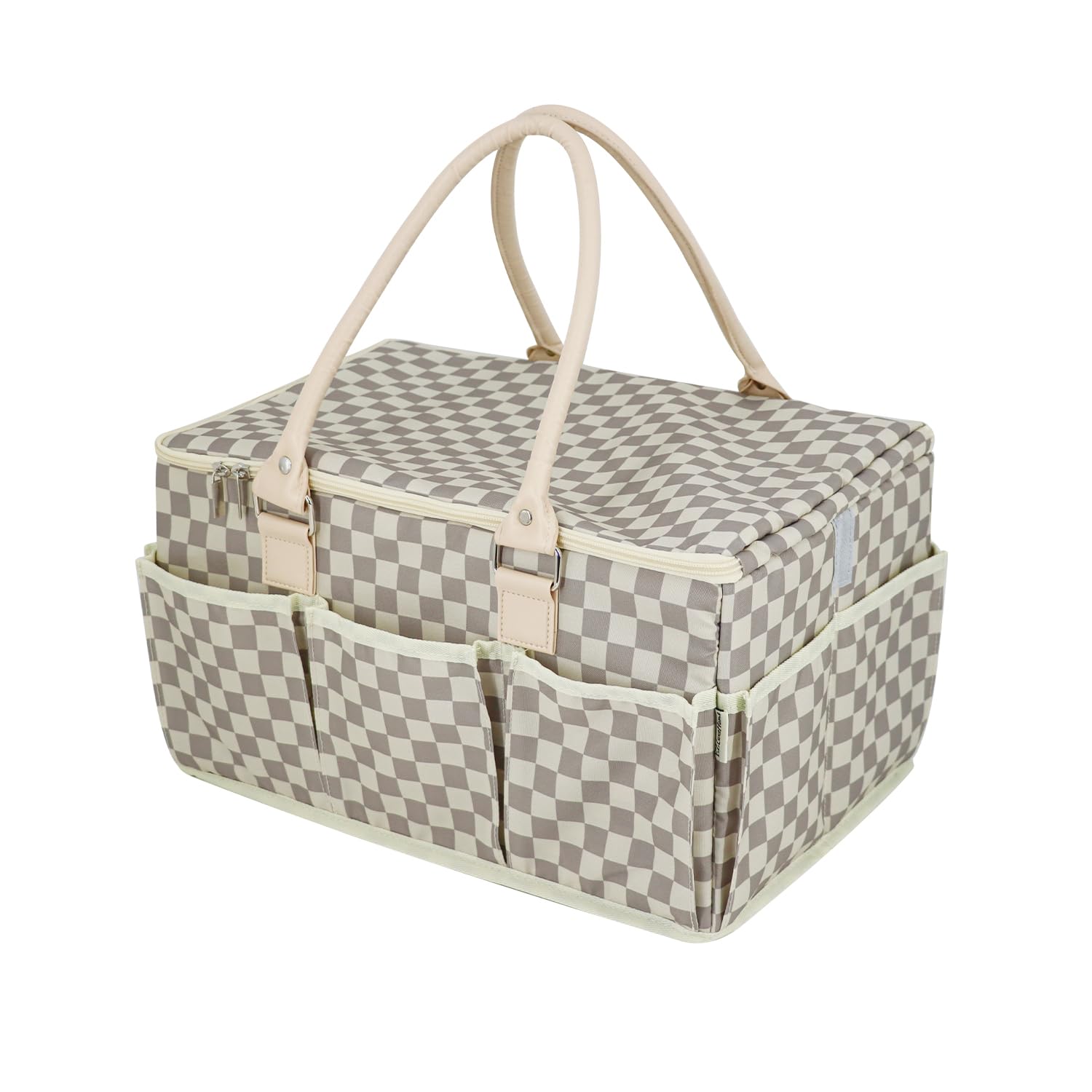EZLuxeHome diaper caddy side pockets for quick access to essentials