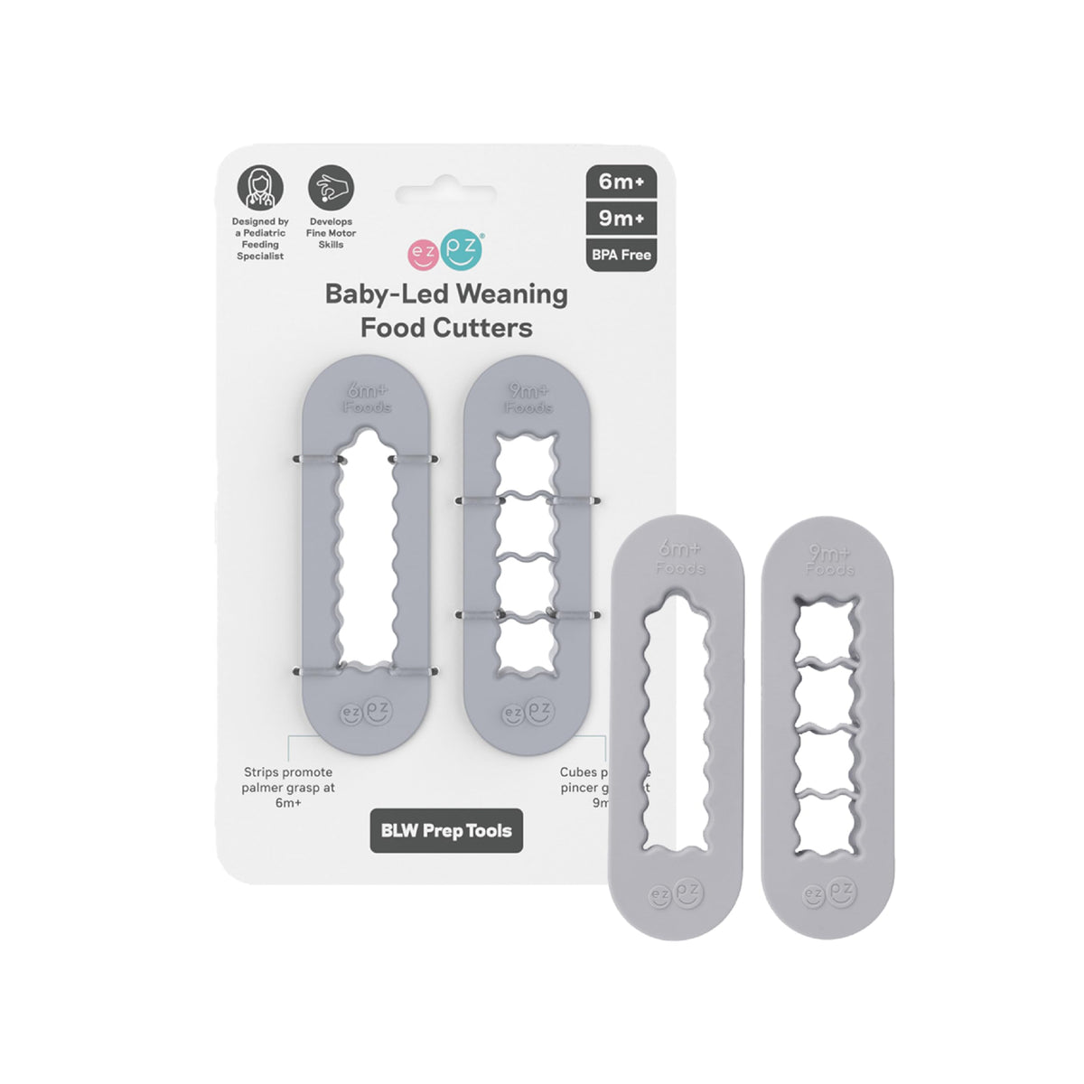 ezpz baby-led weaning cutters finger-length strips for easy self-feeding