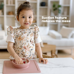 ezpz Happy Bowl stabilizes bowls to reduce tipping during meals.