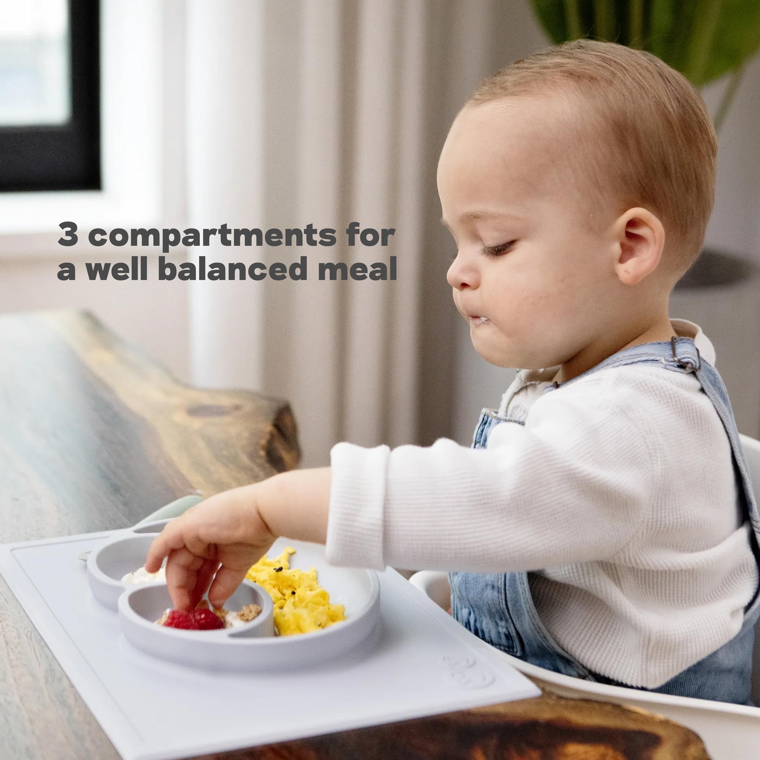 Ezpz Happy Mat helps reduce tipping bowls for calmer mealtimes.