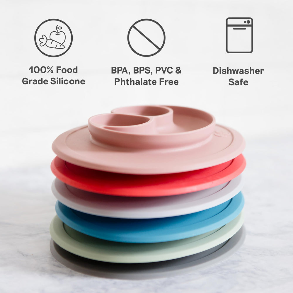 ezpz Mini Mat Sage aids utensil use and grasp during feeding