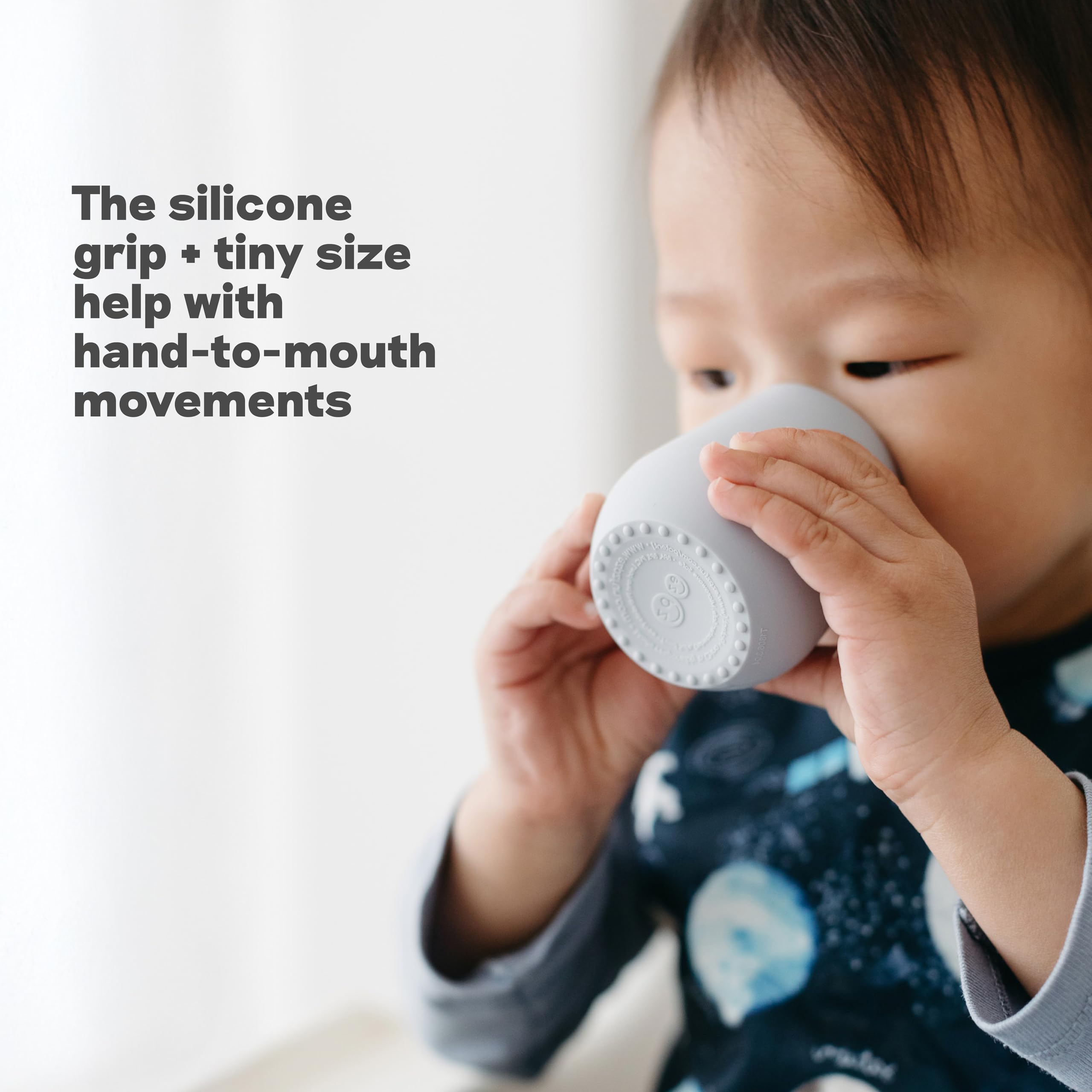 ezpz Tiny Cup Sage is dishwasher safe for easy cleanup after meals.