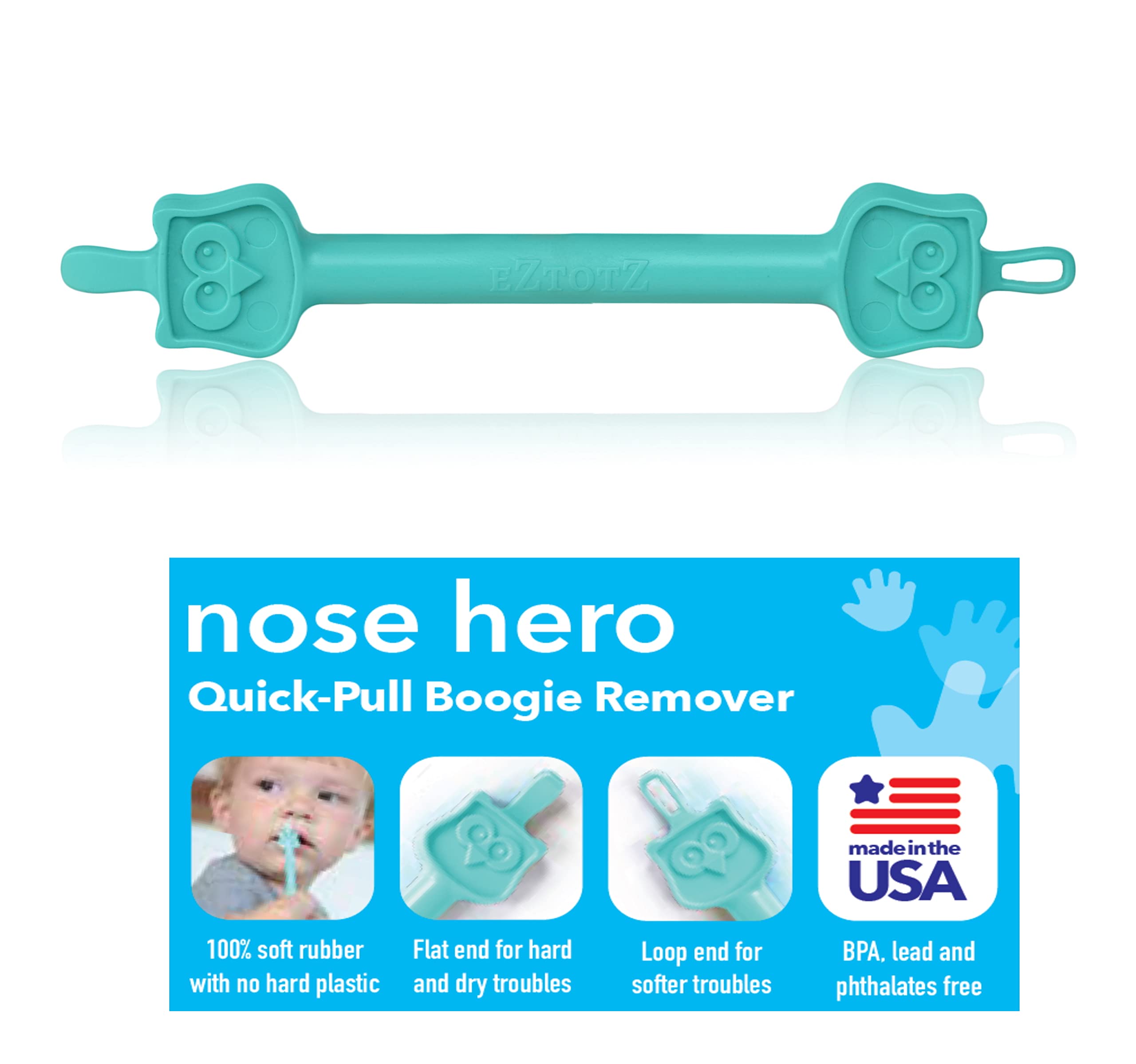 EZTOTZ Nose Hero loop end safely clears soft boogers for quick relief