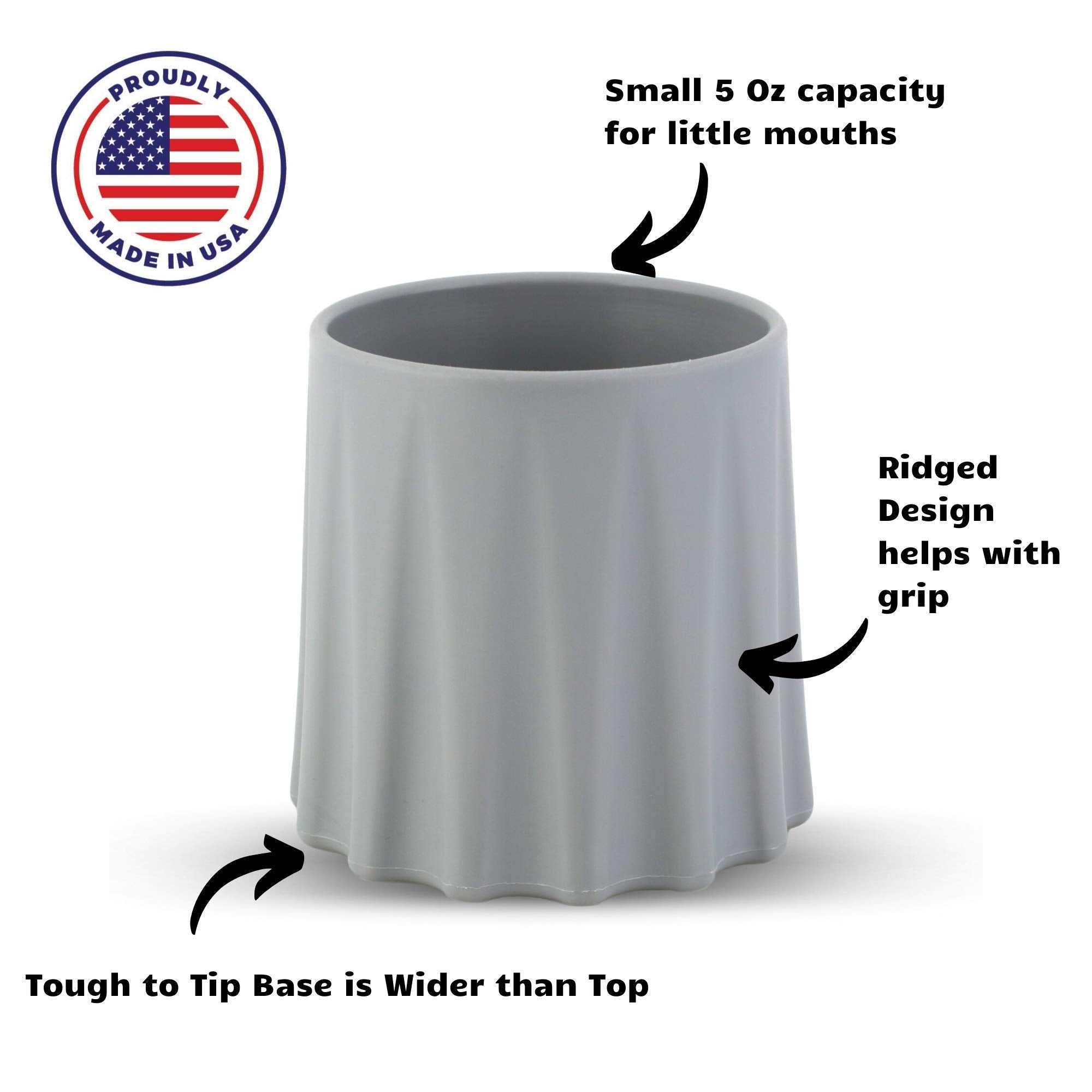 EZTOTZ open-top kids cup with ridges aids grip for little hands.