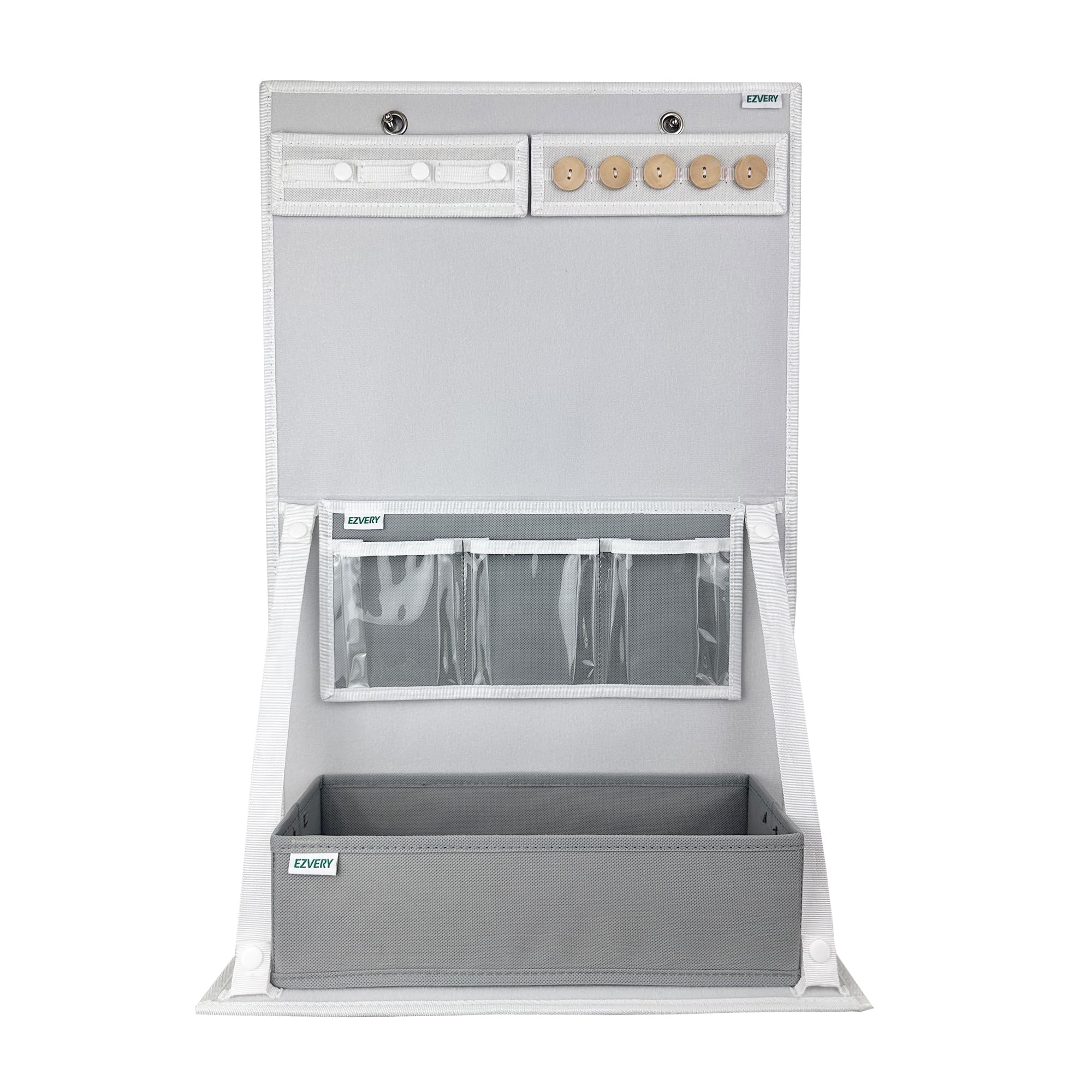 EZBoard modular assembly showcases versatile storage and display options