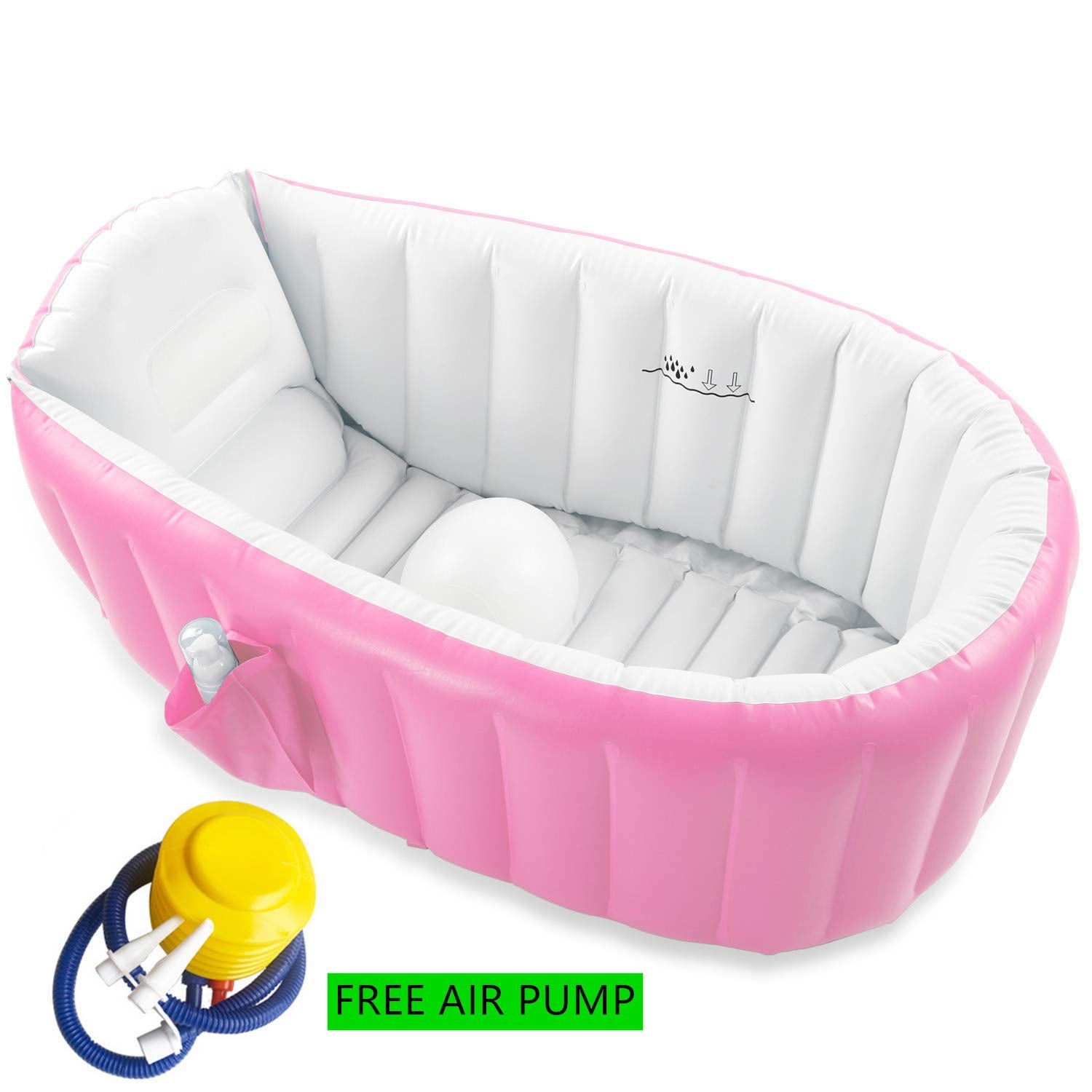 EZYCOK inflatable tub includes air pump for quick setup