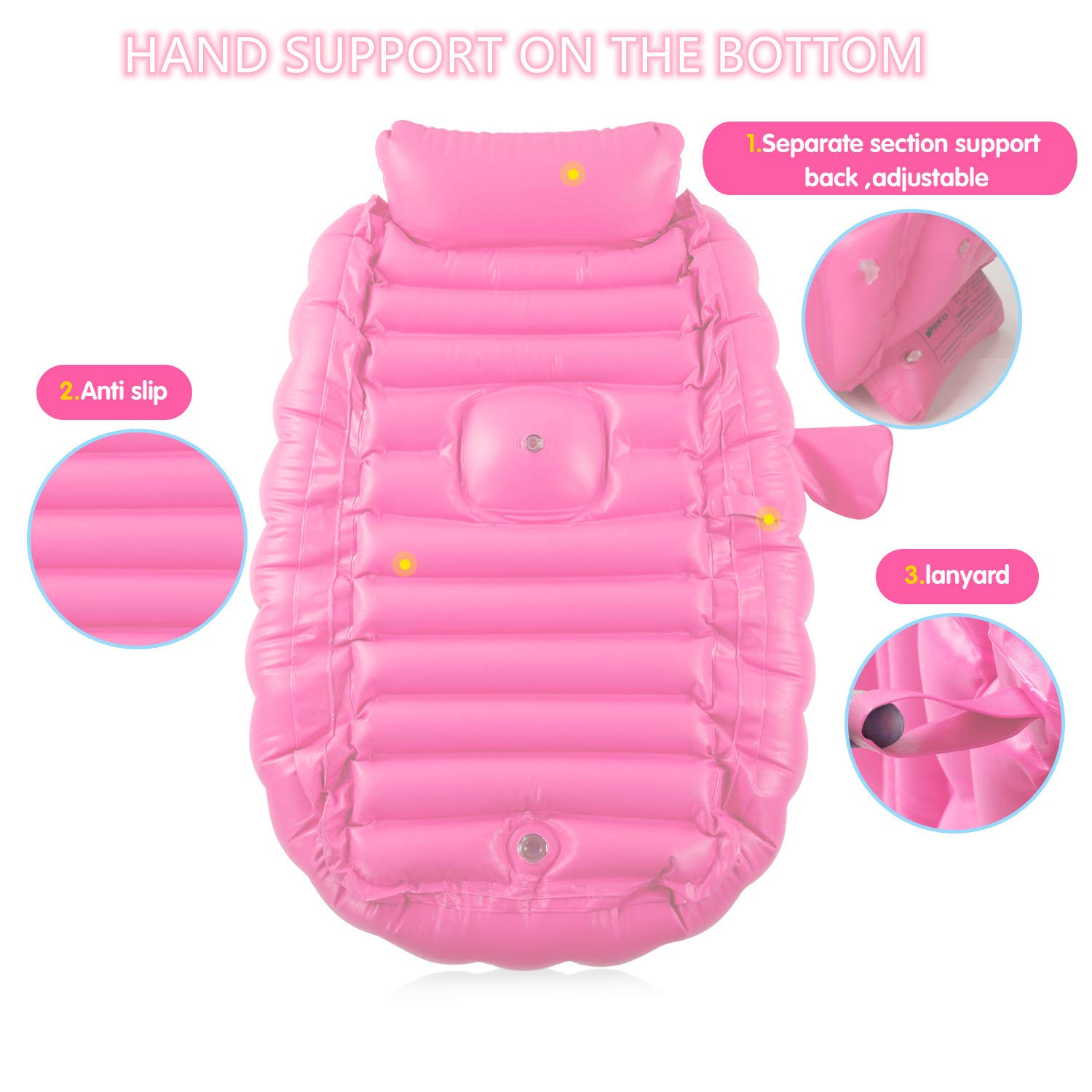 EZYCOK textured non-slip bottom for safer bathing