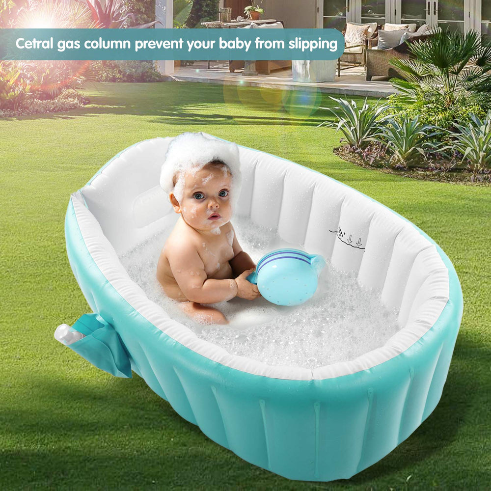 EZYCOK baby bath tub side pocket keeps essentials within reach.