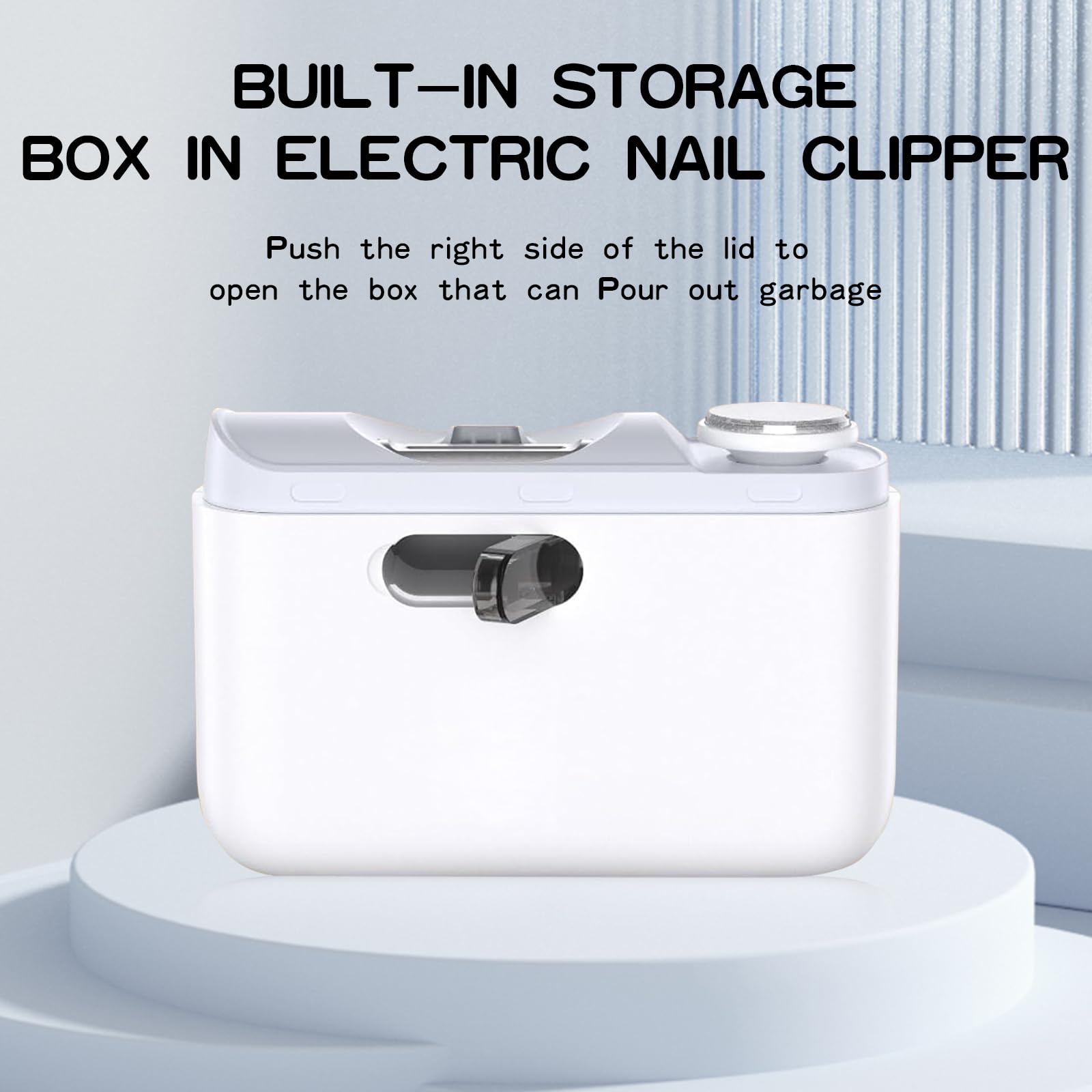 FabMay Beauty Electric Nail Clipper includes USB-C charging cable.