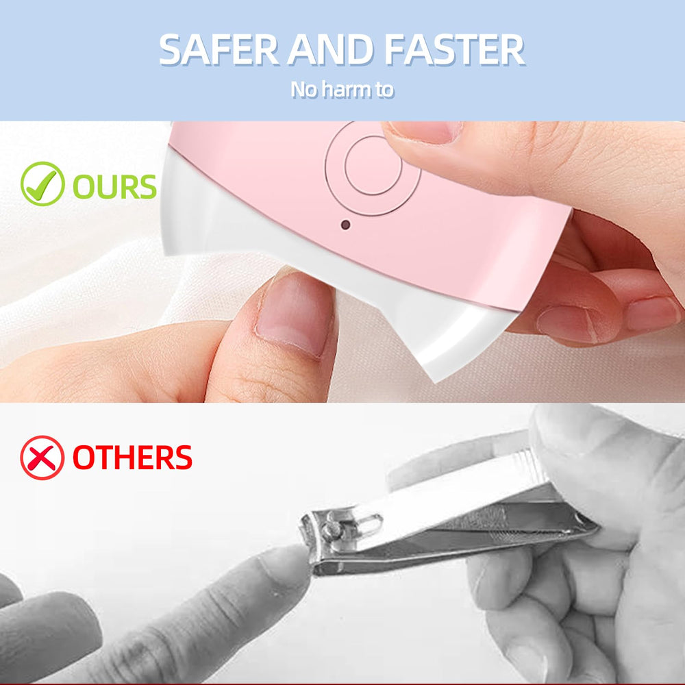 FabMay Electric Nail Clipper showing dual speeds for versatile trimming.