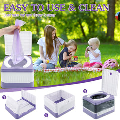 Fabulas portable potty in car use during trips and camping