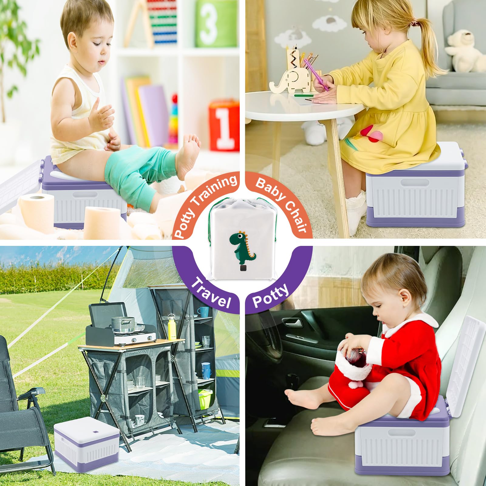 Fabulas splash-proof portable potty keeps mess contained during use
