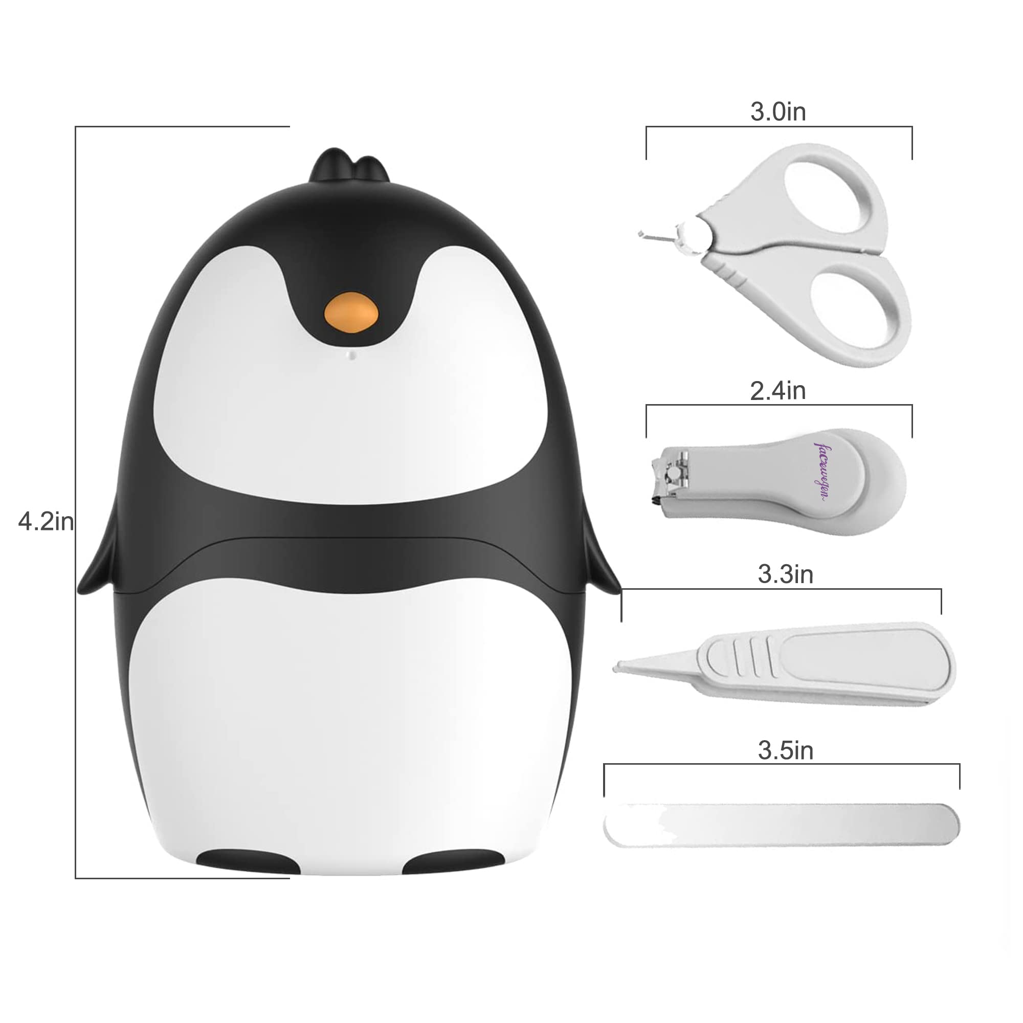 Facewegen black penguin gift pack, adorable packaging for baby showers