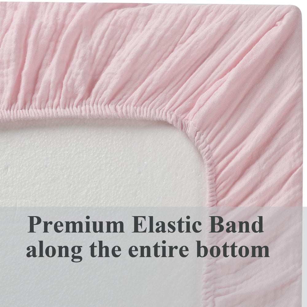 Machine washable bassinet sheet simplifies laundry and care.