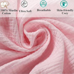 Fadacudan two-pack white and pink bassinet sheets for easy rotation.