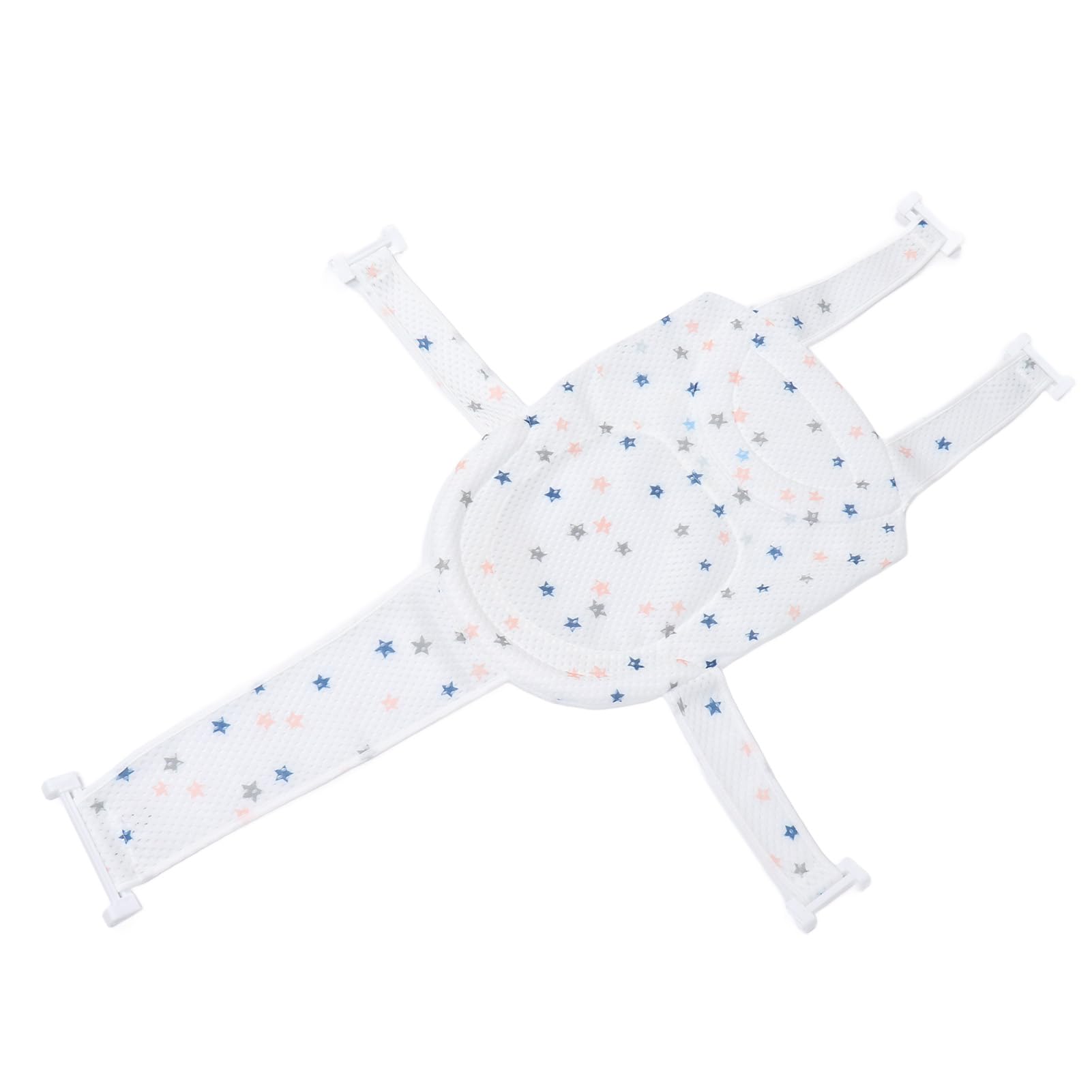 Slip-proof mesh design adds secure grip during bathing