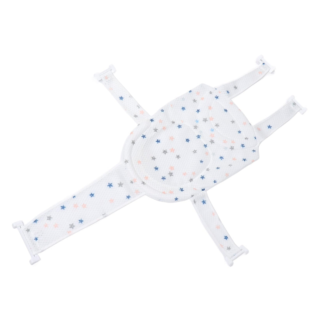 Slip-proof mesh design adds secure grip during bathing