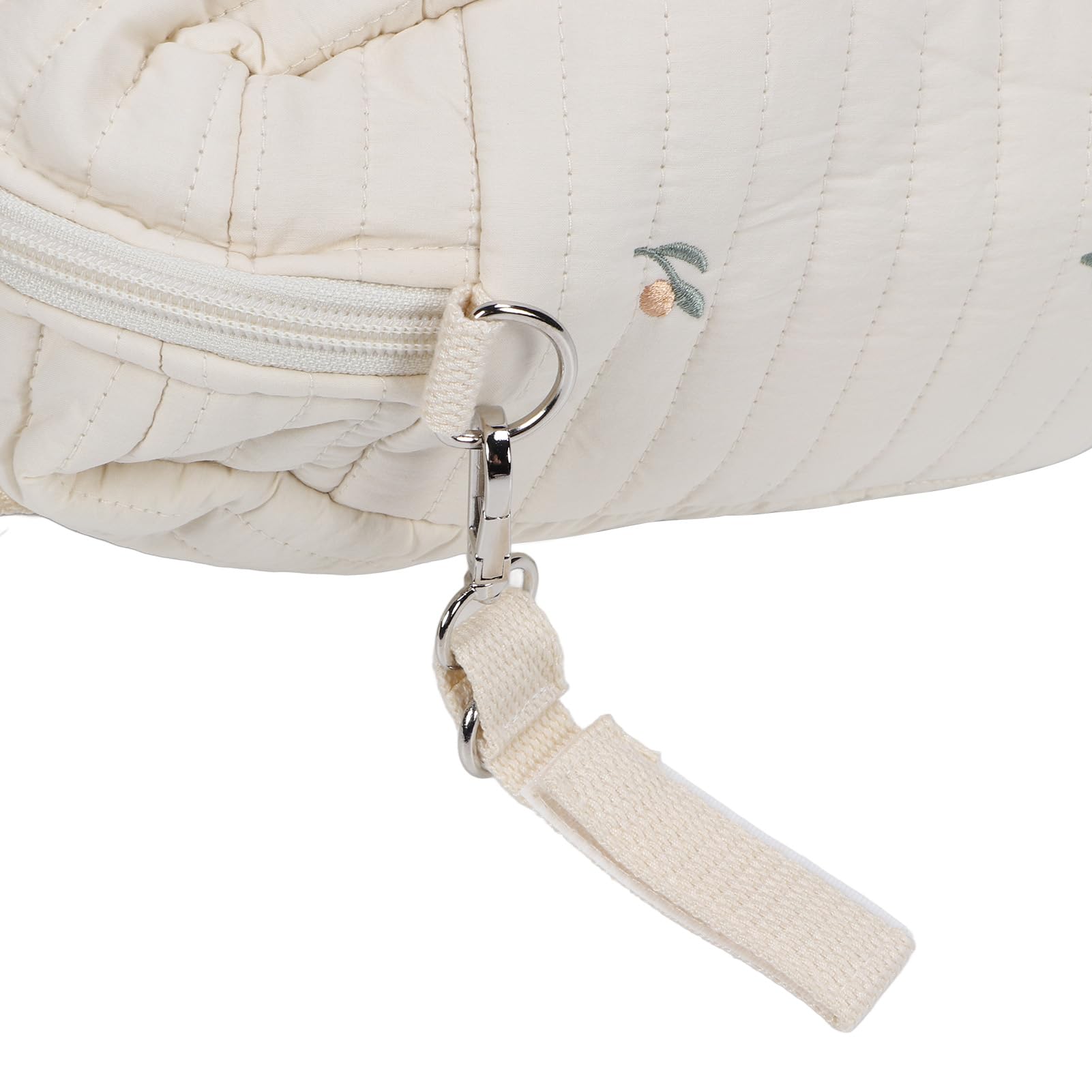 Fafeicy olive storage bag on stroller, reusable travel companion.