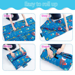 Fainsy nap mat pillow provides integrated head support for comfortable rest.