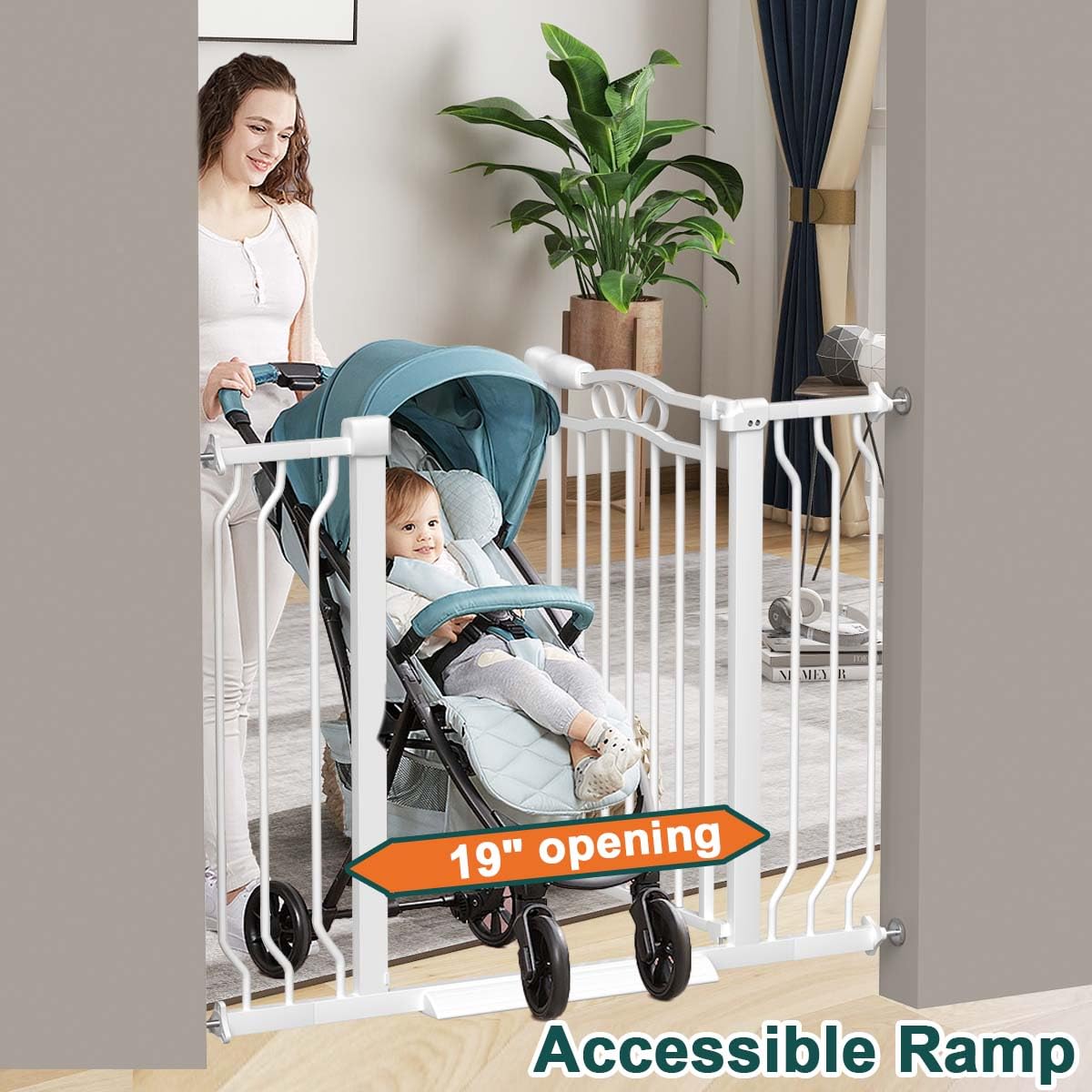 Fairy Baby 30-inch tall gate fits stairs, hallways, and entries.