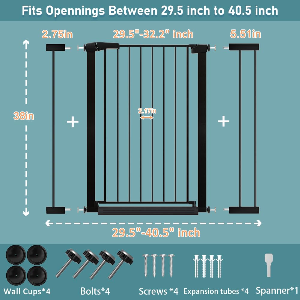 Fairy Baby gate in doorway keeps openings secure for little ones.