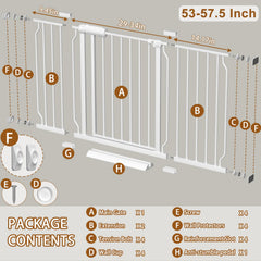 Fairy Baby auto close gate on stairs demonstrating hands-free safety