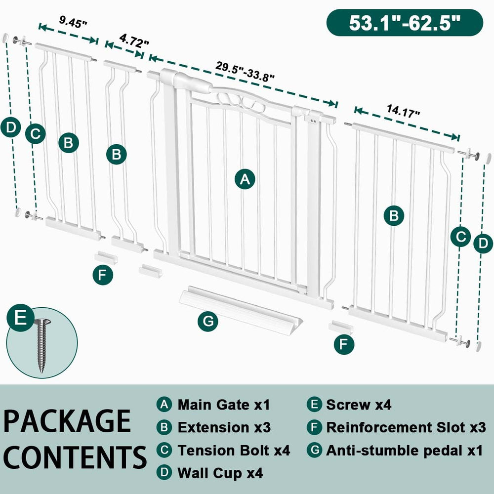 Fairy Baby auto-close-gate ensures effortless closing for safer one-handed passage.