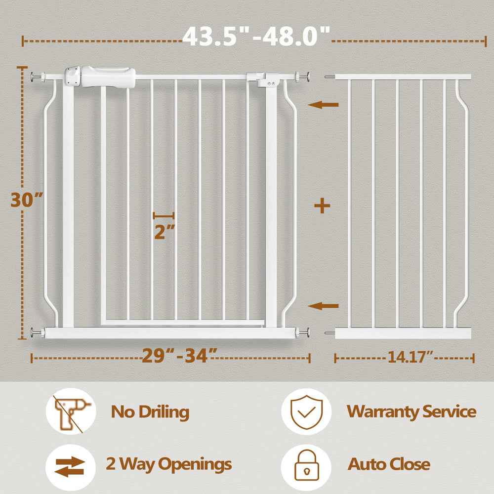 Fairy Baby automatic close feature helps keep the gate secure after passing.