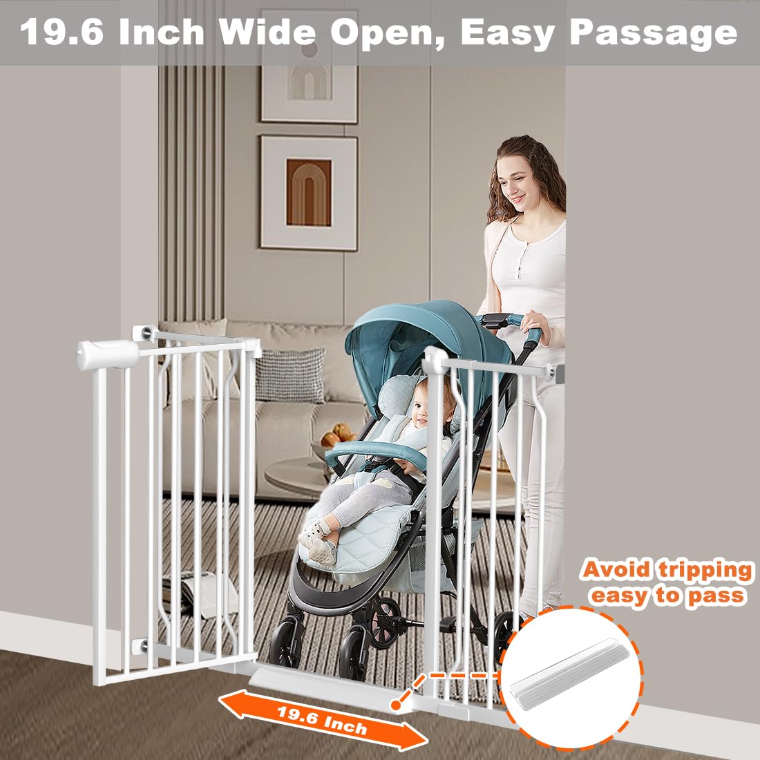 Fairy Baby double-lock system keeps curious toddlers secure with easy one-handed access.