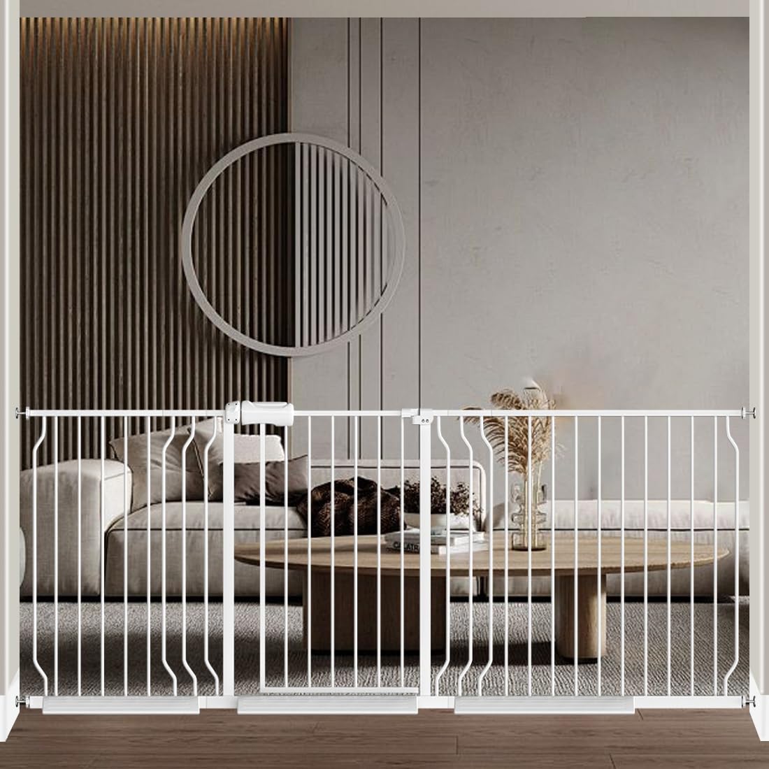 Fairy Baby gate walk-through wide opening 81-85 inches for easy passage with a child