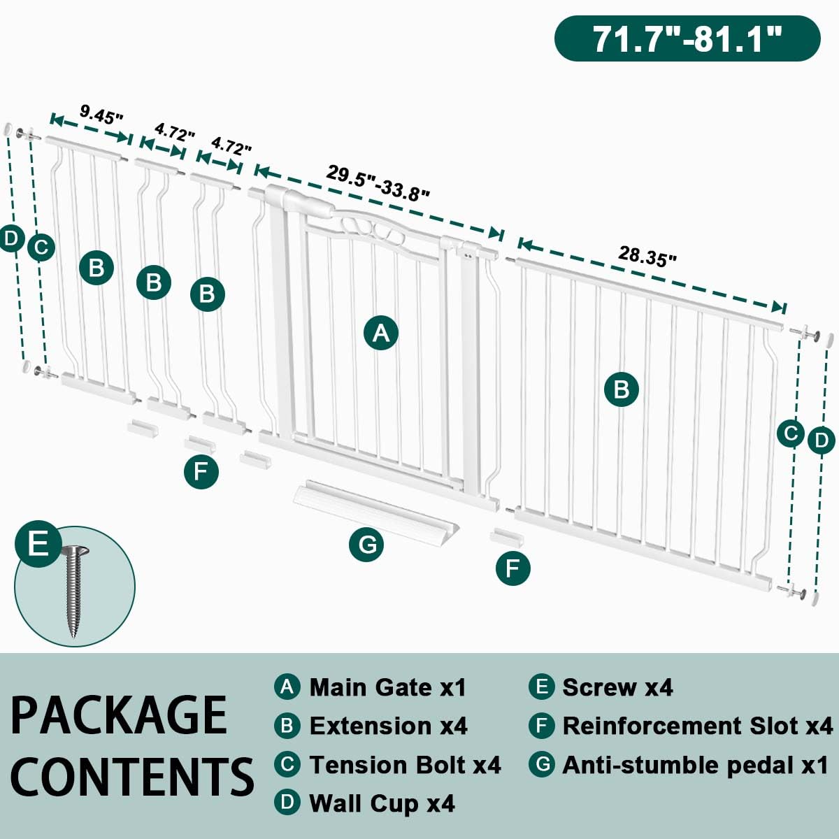 Fairy Baby doorways safety gate keeps pets contained in busy entryways.