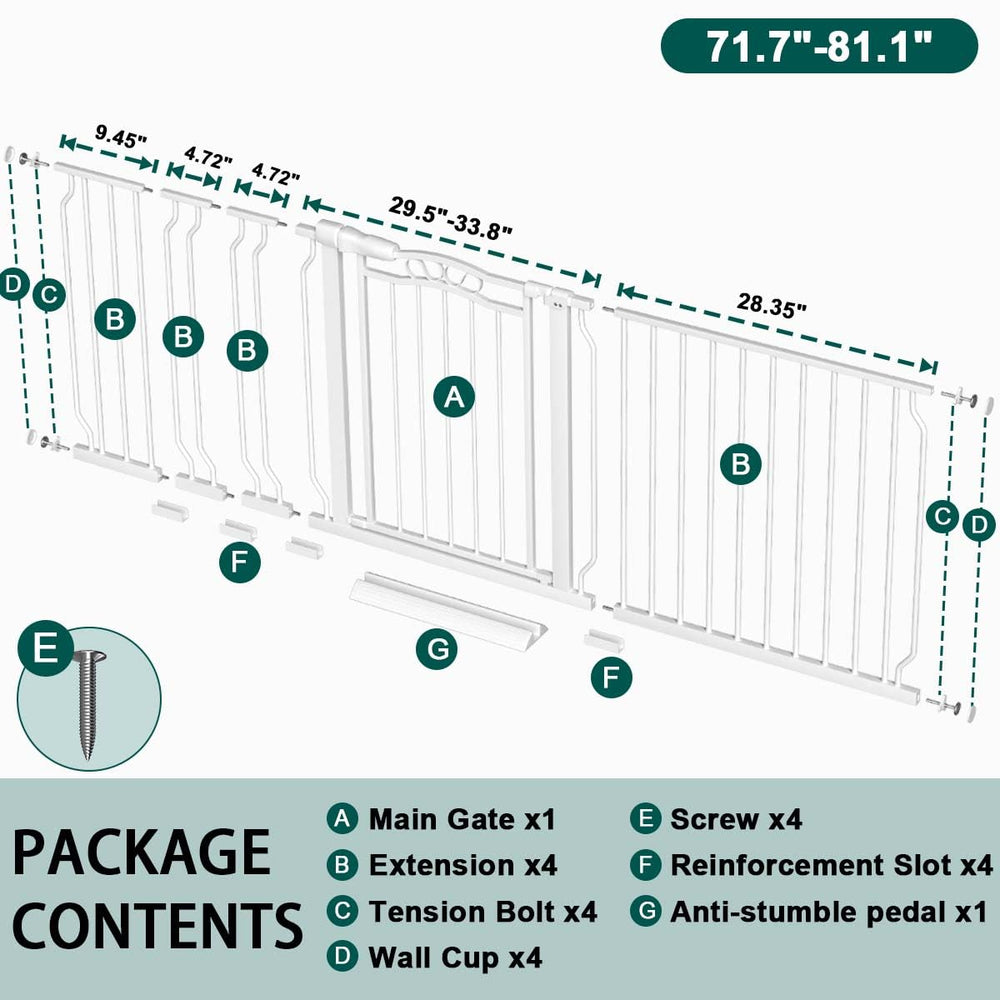 Fairy Baby doorways safety gate keeps pets contained in busy entryways.
