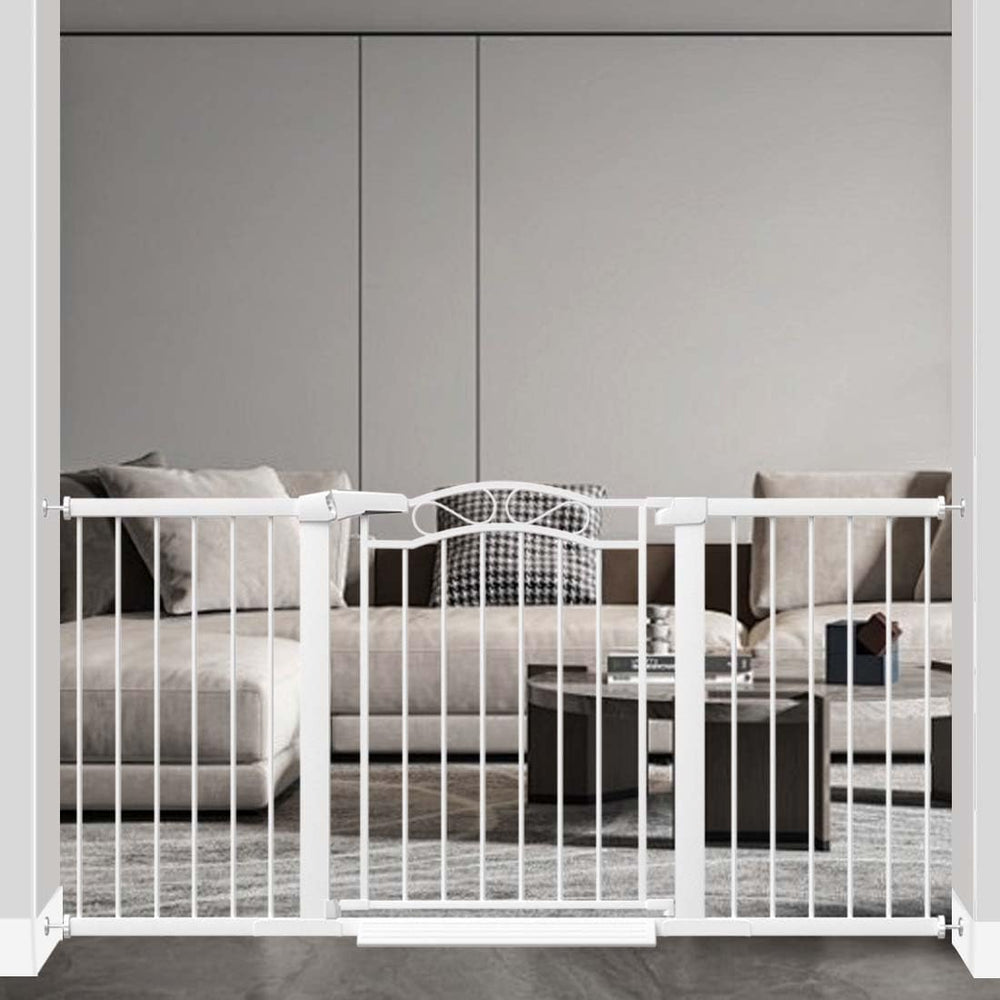 Fairy Baby extra-wide gate assembly showing seamless fit for wide openings