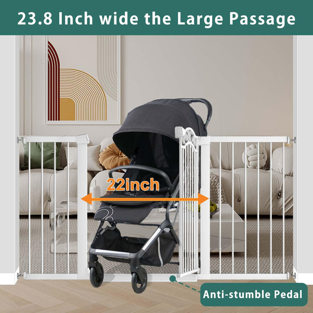 Fairy Baby gate fits doorways, stairs, and open spaces with extensions.