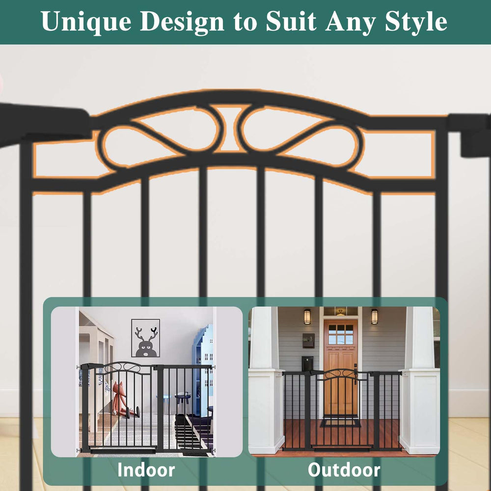 Fairy Baby Gate double-lock system adds reliable child safety.
