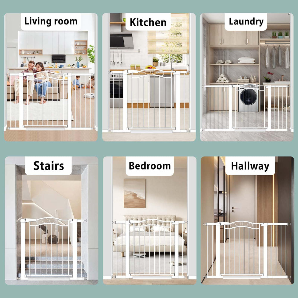Fairy Baby pressure-mounted gate enables quick, tool-free setup.