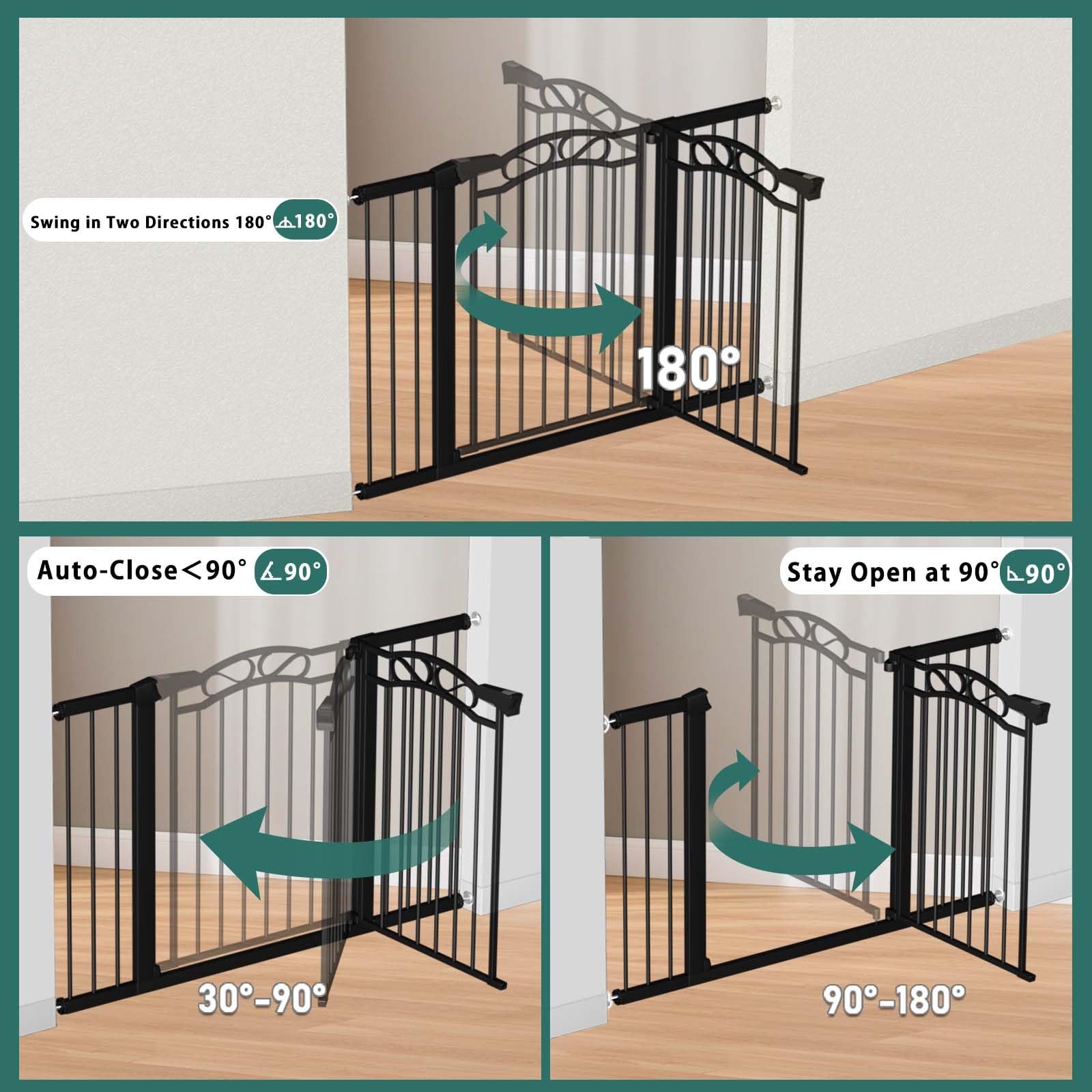 Fairy Baby Gate installed in a hallway or doorway for flexible space use.