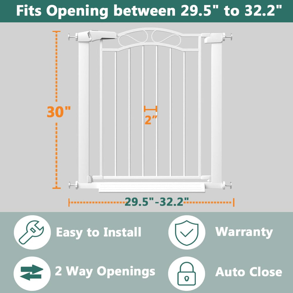 Fairy Baby no-drill pressure-mounted gate demonstrates tool-free installation.