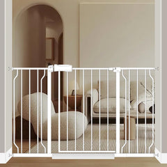 Fairy Baby gate with 19.3-inch swing door for easy one-handed passage.