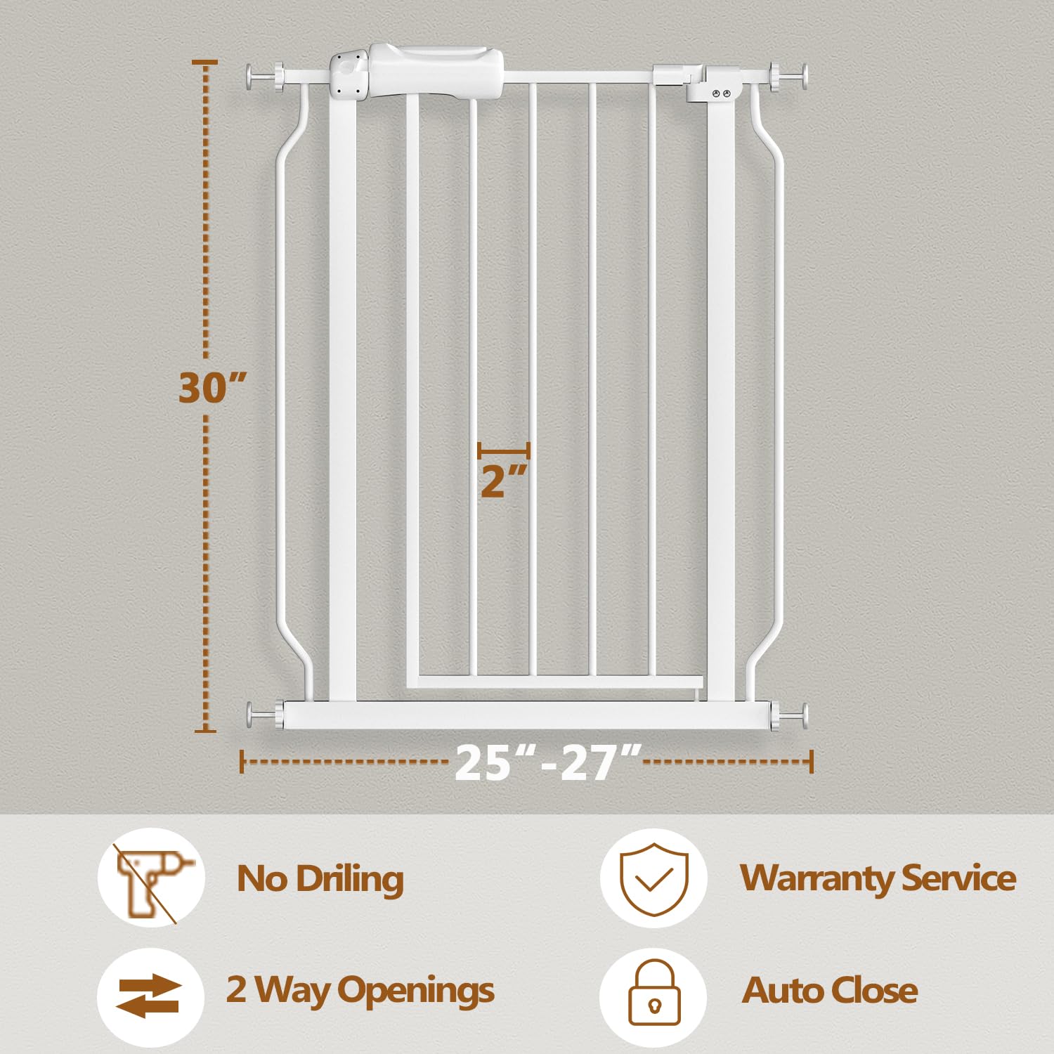 Fairy Baby gate shown in hallway installation for quick, tool-free setup