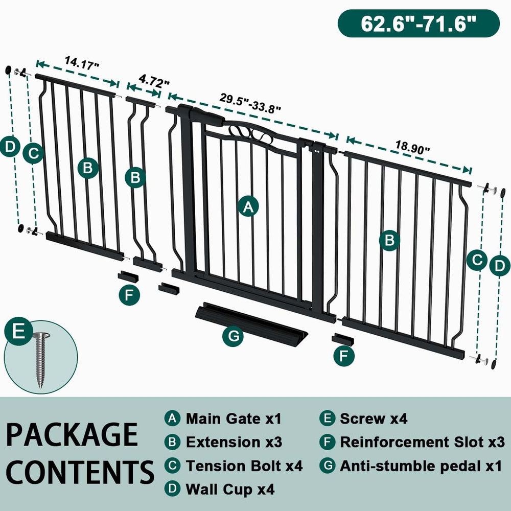 Fairy Baby stair gate provides a secure barrier for kids and pets in busy areas.