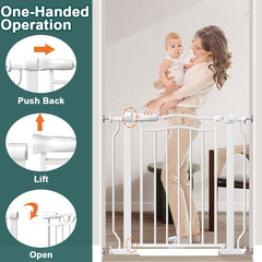 Fairy Baby two-way swing gate allows easy passage from either side.