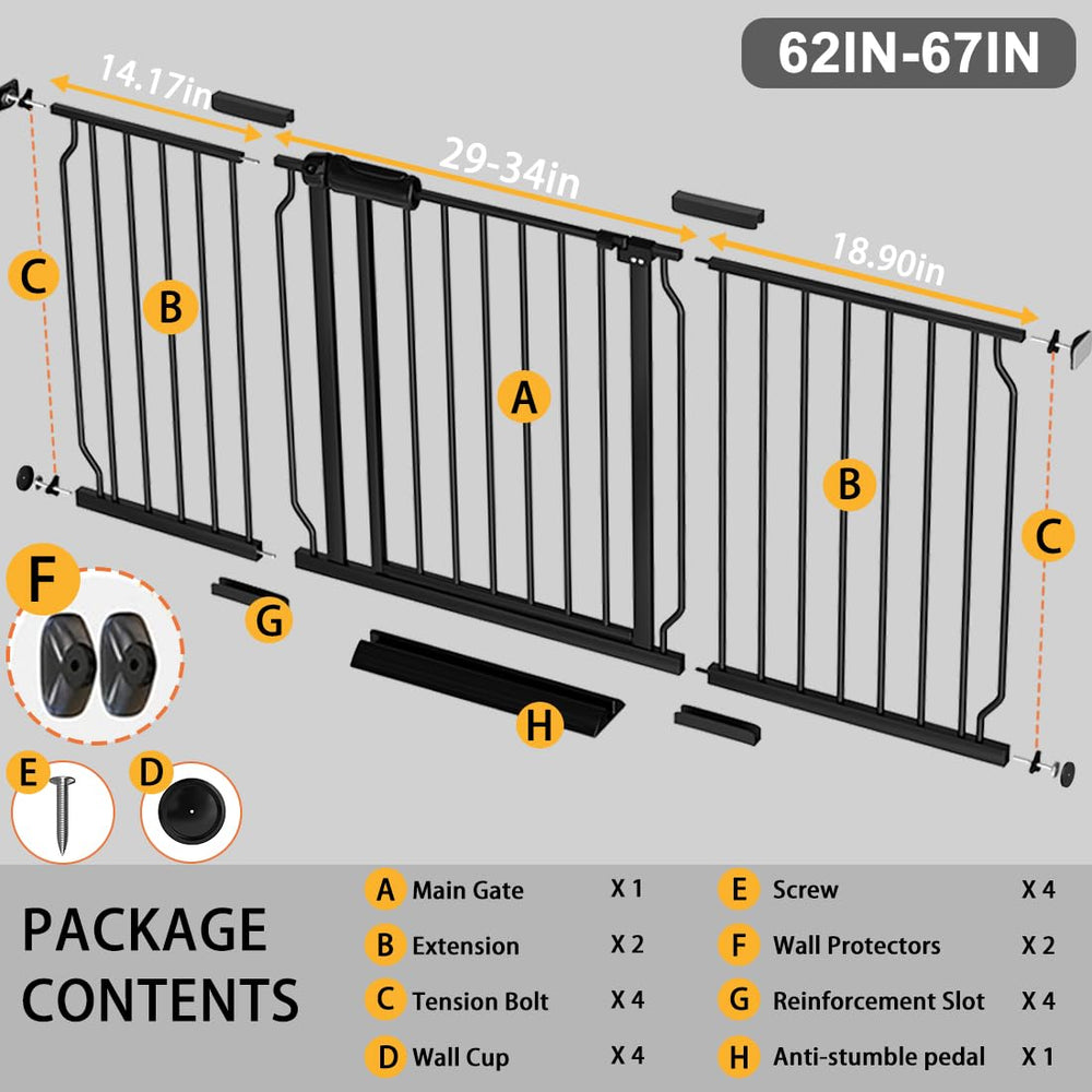 Fairy Baby walk-through gate with handle allows easy passage.