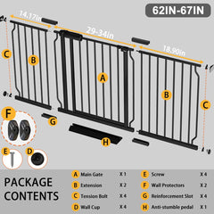 Fairy Baby walk-through gate with handle allows easy passage.