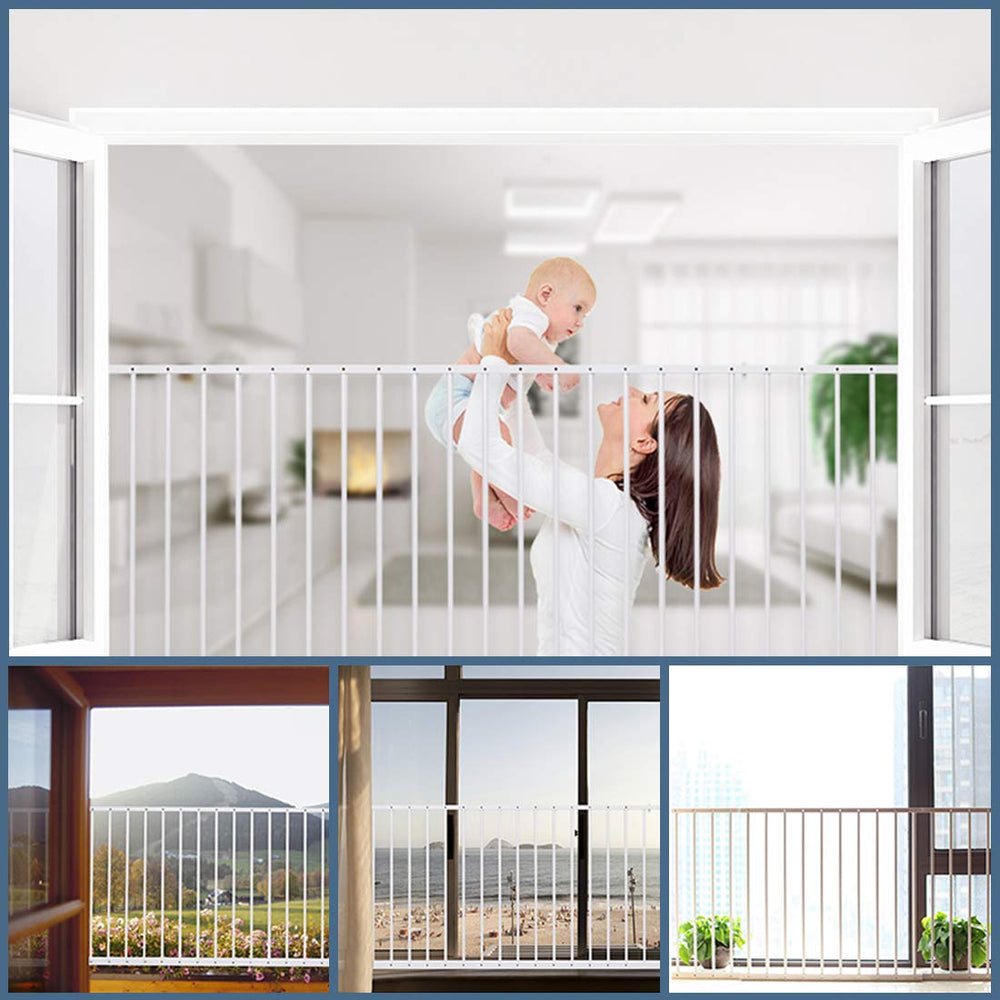 Fairy Baby white window guard panel in room.