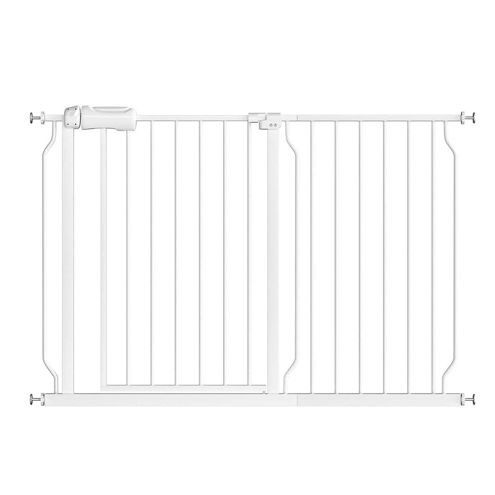 Fairy Baby wide gate shows 43.5 to 48 inch adjustable width for doorways and open spaces.