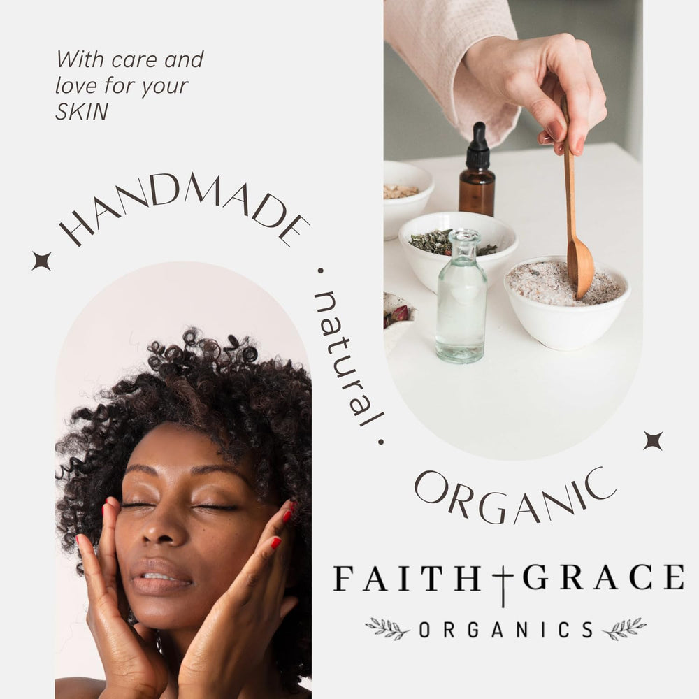Packaging of Faith and Grace Organics nipple balm in a glass jar with metal lid