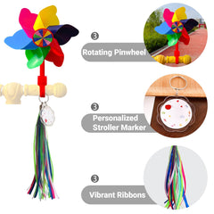 FAMCHAINS quick-clip attaches to any stroller for easy use
