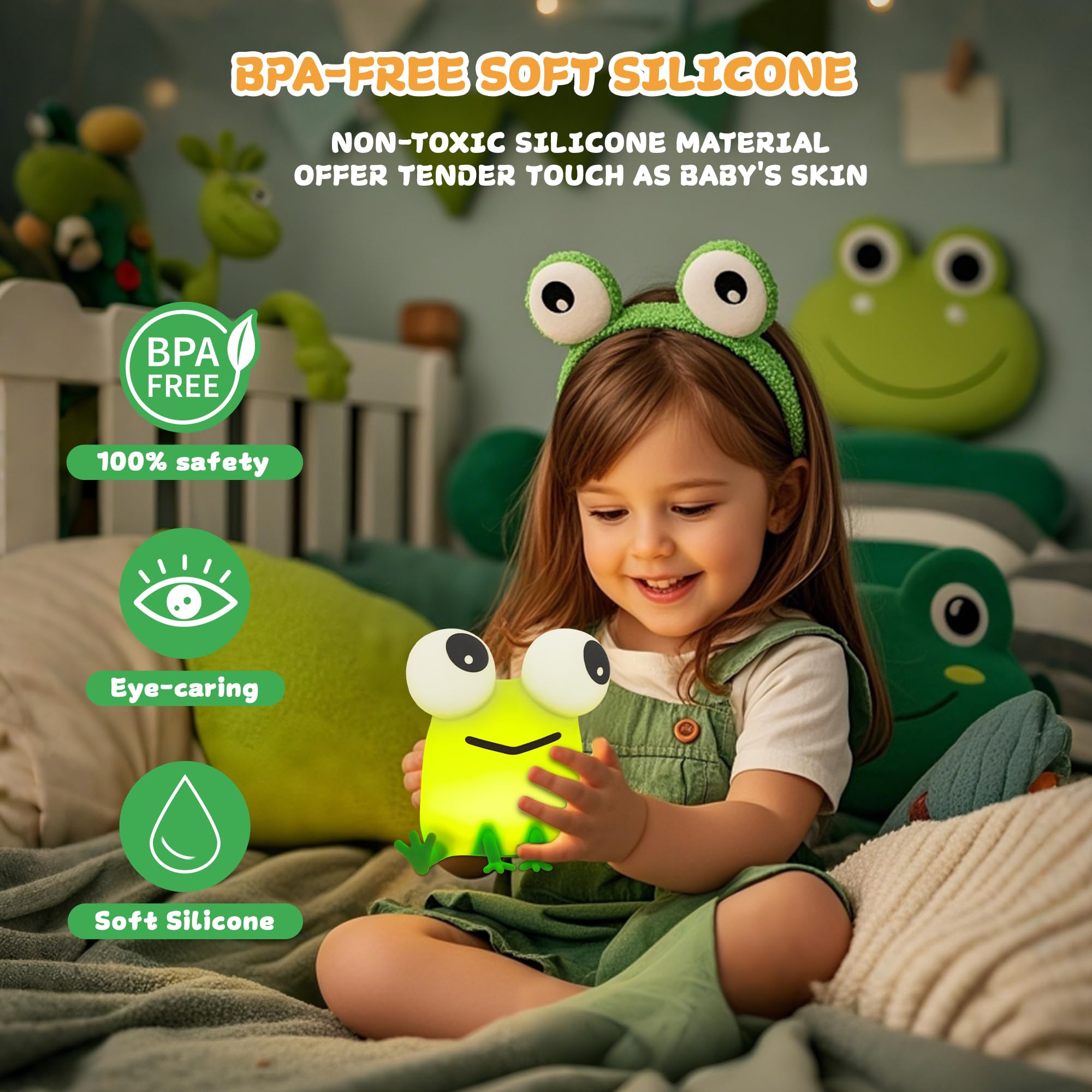 FAMIDUO Frog Night Light standing design doubles as decor